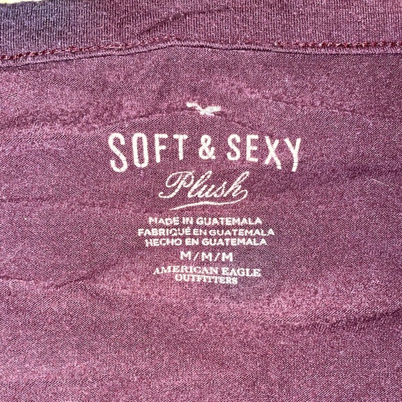Burgundy American Eagle soft and sexy top - Picture 2 of 2